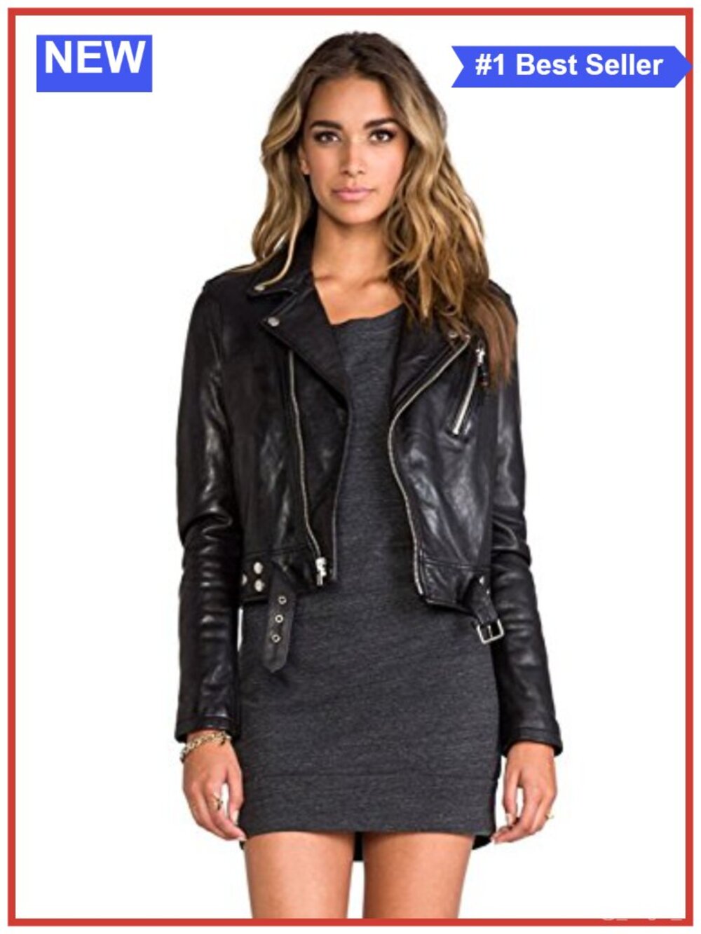 Lambskin Leather Biker Jacket Slim Fit Aviator